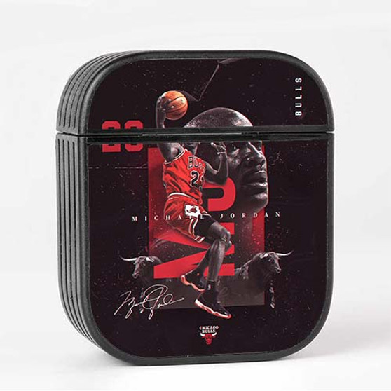 Pastele Michael Jordan Chicago Bulls Custom AirPods Case Cover Awesome Personalized Apple AirPods Gen 1 AirPods Gen 2 AirPods Pro Hard Skin Protective Cover Sublimation Cases