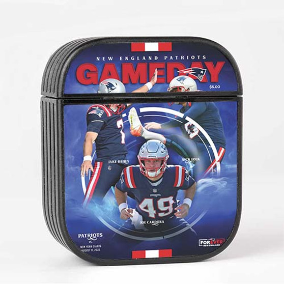 Pastele New England Patriots NFL 2022 Custom AirPods Case Cover Awesome Personalized Apple AirPods Gen 1 AirPods Gen 2 AirPods Pro Hard Skin Protective Cover Sublimation Cases