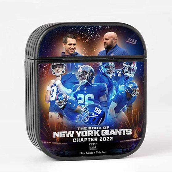 Pastele New York Giants NFL 2022 Custom AirPods Case Cover Awesome Personalized Apple AirPods Gen 1 AirPods Gen 2 AirPods Pro Hard Skin Protective Cover Sublimation Cases