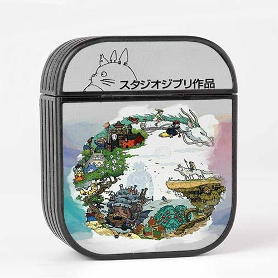 Pastele Studio Ghibli Poster Custom AirPods Case Cover Awesome Personalized Apple AirPods Gen 1 AirPods Gen 2 AirPods Pro Hard Skin Protective Cover Sublimation Cases