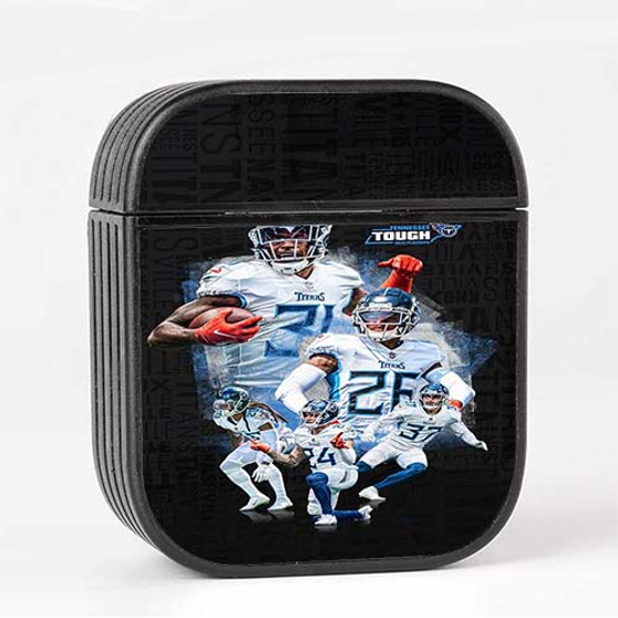 Pastele Tennessee Titans NFL 2022 Custom AirPods Case Cover Awesome Personalized Apple AirPods Gen 1 AirPods Gen 2 AirPods Pro Hard Skin Protective Cover Sublimation Cases