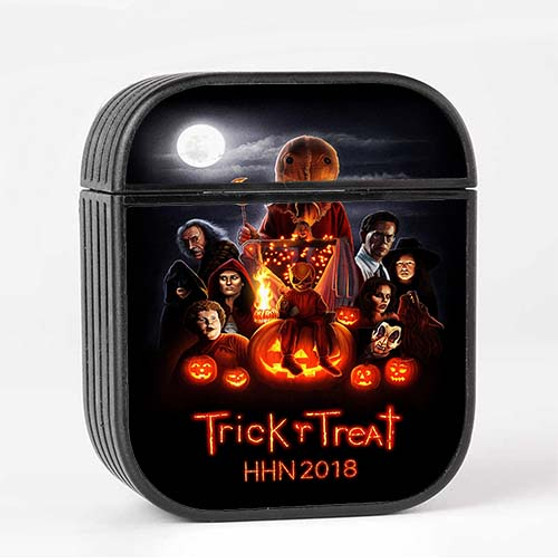 Pastele Trick R Treat HHN 2018 Custom AirPods Case Cover Awesome Personalized Apple AirPods Gen 1 AirPods Gen 2 AirPods Pro Hard Skin Protective Cover Sublimation Cases