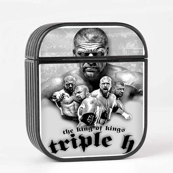 Pastele Triple H The King Custom AirPods Case Cover Awesome Personalized Apple AirPods Gen 1 AirPods Gen 2 AirPods Pro Hard Skin Protective Cover Sublimation Cases