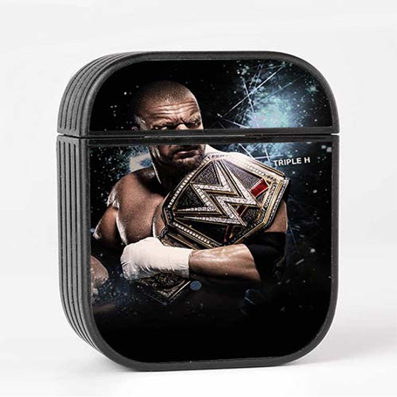 Pastele Triple H WWE Custom AirPods Case Cover Awesome Personalized Apple AirPods Gen 1 AirPods Gen 2 AirPods Pro Hard Skin Protective Cover Sublimation Cases