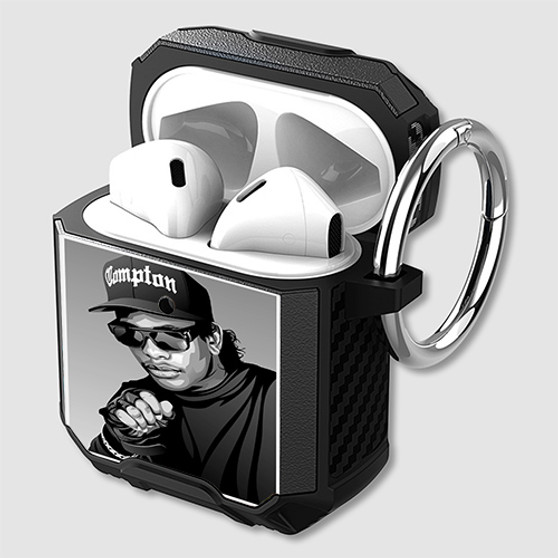 Pastele Eazy E Hip Hop Custom Personalized AirPods Case Shockproof Cover Awesome The Best Smart Protective Cover With Ring AirPods Gen 1 2 3 Pro Black Pink Colors