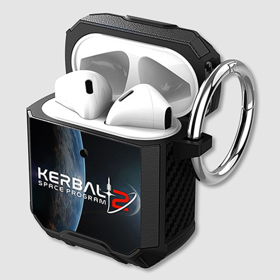 Pastele Kerbal Space Program 2 Custom Personalized AirPods Case Shockproof Cover Awesome The Best Smart Protective Cover With Ring AirPods Gen 1 2 3 Pro Black Pink Colors