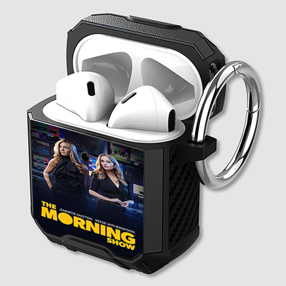 Pastele The Morning Show TV Series Custom Personalized AirPods Case Shockproof Cover Awesome The Best Smart Protective Cover With Ring AirPods Gen 1 2 3 Pro Black Pink Colors