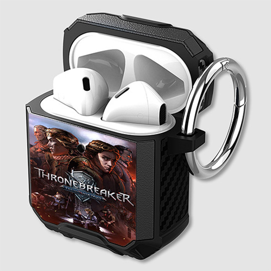 Pastele Thronebreaker The Witcher Tales Custom Personalized AirPods Case Shockproof Cover Awesome The Best Smart Protective Cover With Ring AirPods Gen 1 2 3 Pro Black Pink Colors