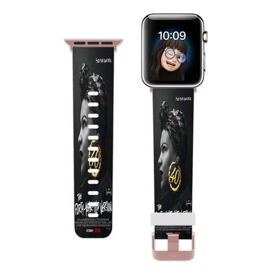 Pastele The Forty Year Old Version Custom Apple Watch Band Awesome Personalized Genuine Leather Strap Wrist Watch Band Replacement with Adapter Metal Clasp 38mm 40mm 42mm 44mm Watch Band Accessories