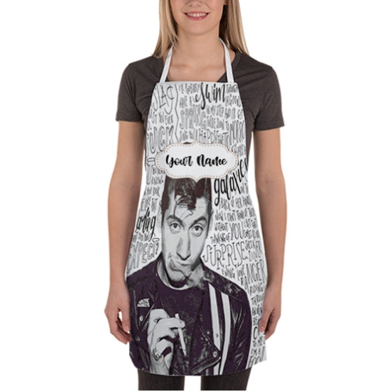 Pastele Alex Turner Quote Lyrics Custom Personalized Name Kitchen Apron Awesome With Adjustable Strap and Big Pockets For Cooking Baking Cafe Coffee Barista Cheff Bartender