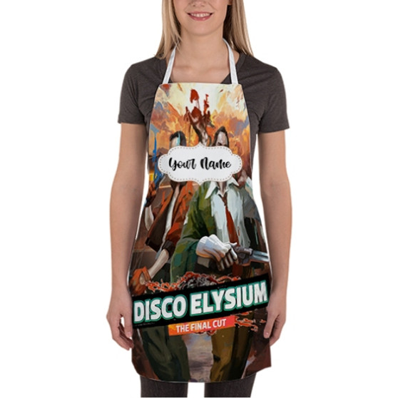 Pastele Disco Elysium The Final Cut Custom Personalized Name Kitchen Apron Awesome With Adjustable Strap and Big Pockets For Cooking Baking Cafe Coffee Barista Cheff Bartender