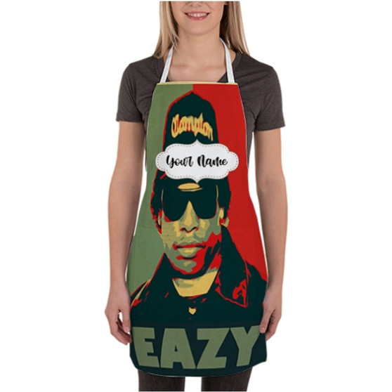 Pastele Eazy E Good Custom Personalized Name Kitchen Apron Awesome With Adjustable Strap and Big Pockets For Cooking Baking Cafe Coffee Barista Cheff Bartender