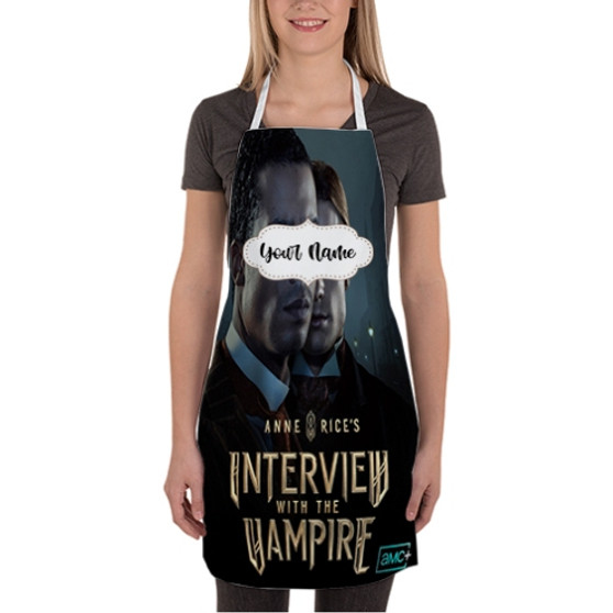 Pastele Interview With the Vampire Custom Personalized Name Kitchen Apron Awesome With Adjustable Strap and Big Pockets For Cooking Baking Cafe Coffee Barista Cheff Bartender