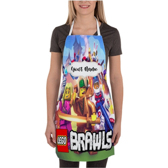 Pastele LEGO Brawls Custom Personalized Name Kitchen Apron Awesome With Adjustable Strap and Big Pockets For Cooking Baking Cafe Coffee Barista Cheff Bartender