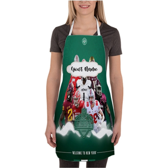 Pastele New York Jets NFL 2022 Custom Personalized Name Kitchen Apron Awesome With Adjustable Strap and Big Pockets For Cooking Baking Cafe Coffee Barista Cheff Bartender