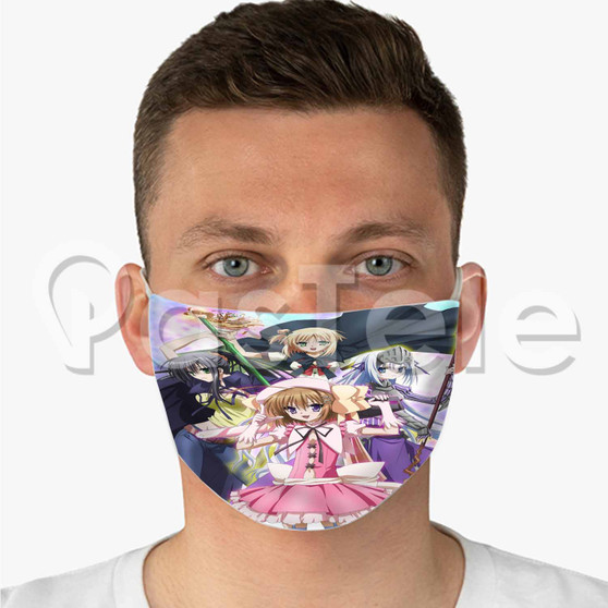 Kore Wa Zombie Desu Ka Custom Fabric Face Mask Polyester Two Layers Cloth