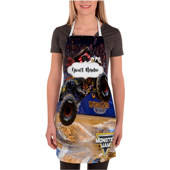 Pastele Pirate s Curse Monster Truck Custom Personalized Name Kitchen Apron Awesome With Adjustable Strap and Big Pockets For Cooking Baking Cafe Coffee Barista Cheff Bartender