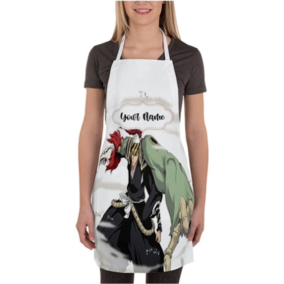 Pastele Renji Abarai Bleach Custom Personalized Name Kitchen Apron Awesome With Adjustable Strap and Big Pockets For Cooking Baking Cafe Coffee Barista Cheff Bartender