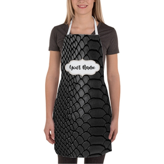 Pastele Snake Custom Personalized Name Kitchen Apron Awesome With Adjustable Strap and Big Pockets For Cooking Baking Cafe Coffee Barista Cheff Bartender