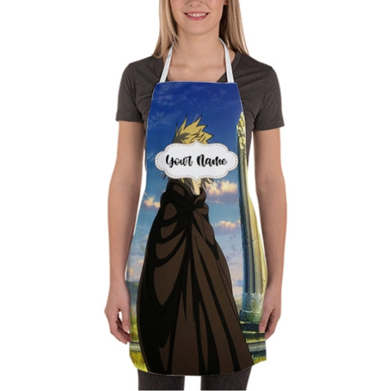 Pastele Thorfinn Karlsefni Vinland Saga Custom Personalized Name Kitchen Apron Awesome With Adjustable Strap and Big Pockets For Cooking Baking Cafe Coffee Barista Cheff Bartender