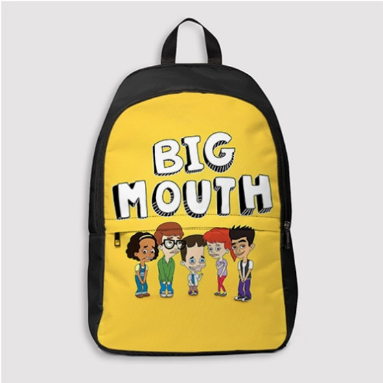Pastele Big Mouth Custom Backpack Personalized School Bag Travel Bag Work Bag Laptop Lunch Office Book Waterproof Unisex Fabric Backpack