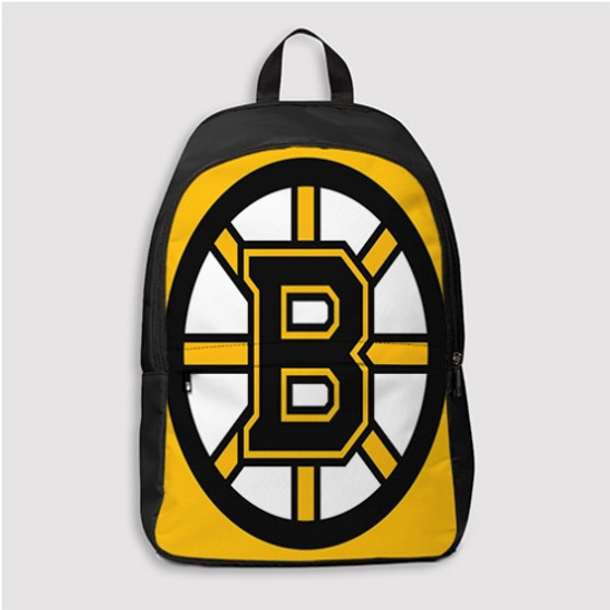 Pastele Boston Bruins NHL Art Custom Backpack Personalized School Bag Travel Bag Work Bag Laptop Lunch Office Book Waterproof Unisex Fabric Backpack