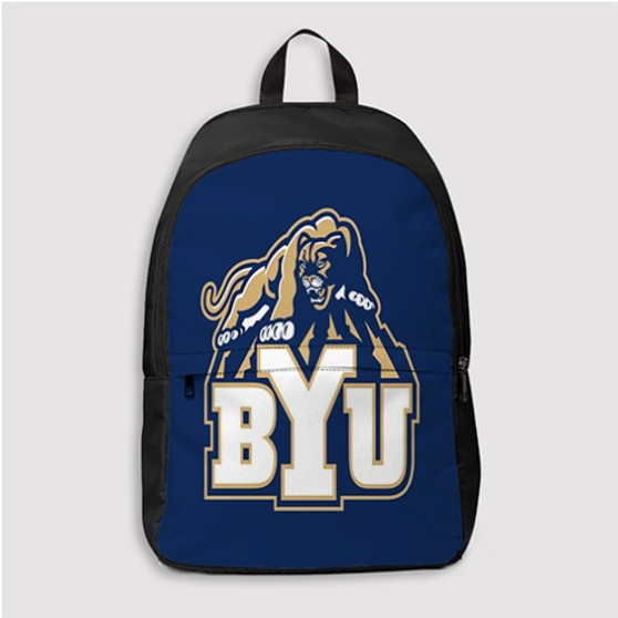 Pastele BYU Cougars Custom Backpack Personalized School Bag Travel Bag Work Bag Laptop Lunch Office Book Waterproof Unisex Fabric Backpack