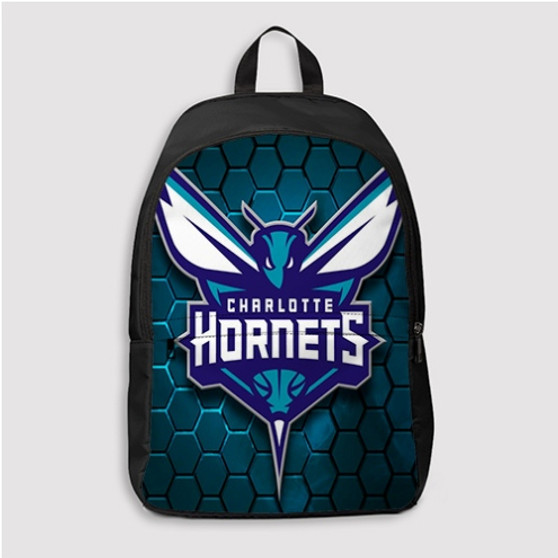 Pastele Charlotte Hornets NBA Custom Backpack Personalized School Bag Travel Bag Work Bag Laptop Lunch Office Book Waterproof Unisex Fabric Backpack