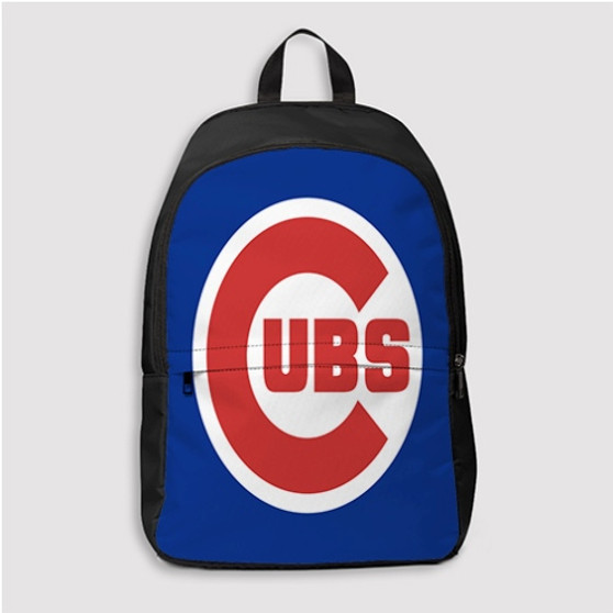 Pastele Chicago Cubs MLB Custom Backpack Personalized School Bag Travel Bag Work Bag Laptop Lunch Office Book Waterproof Unisex Fabric Backpack