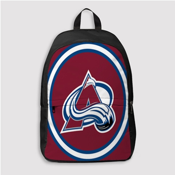 Pastele Colorado Avalanche NHL Custom Backpack Personalized School Bag Travel Bag Work Bag Laptop Lunch Office Book Waterproof Unisex Fabric Backpack