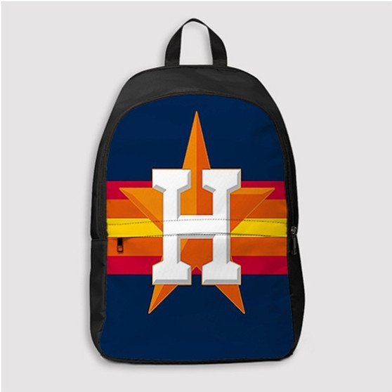 Pastele Houston Astros MLB Custom Backpack Personalized School Bag Travel Bag Work Bag Laptop Lunch Office Book Waterproof Unisex Fabric Backpack