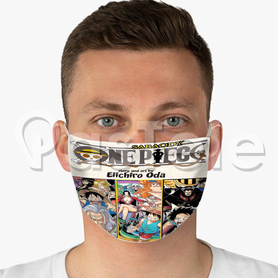 One Piece Omnibus Edition Custom Fabric Face Mask Polyester Two Layers Cloth