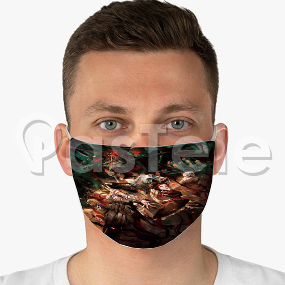 Overlord Movie Custom Fabric Face Mask Polyester Two Layers Cloth