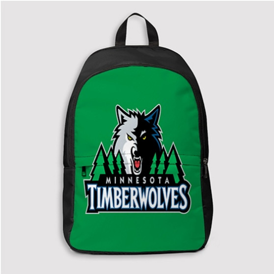 Pastele Minnesota Timberwolves NBA Art Custom Backpack Personalized School Bag Travel Bag Work Bag Laptop Lunch Office Book Waterproof Unisex Fabric Backpack