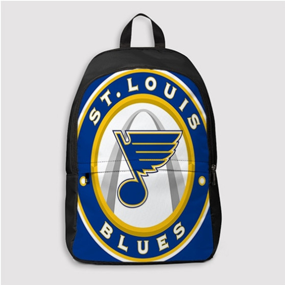 Pastele St Louis Blues NHL Art Custom Backpack Personalized School Bag Travel Bag Work Bag Laptop Lunch Office Book Waterproof Unisex Fabric Backpack