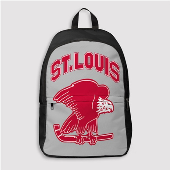 Pastele St Louis Eagles NHL Custom Backpack Personalized School Bag Travel Bag Work Bag Laptop Lunch Office Book Waterproof Unisex Fabric Backpack