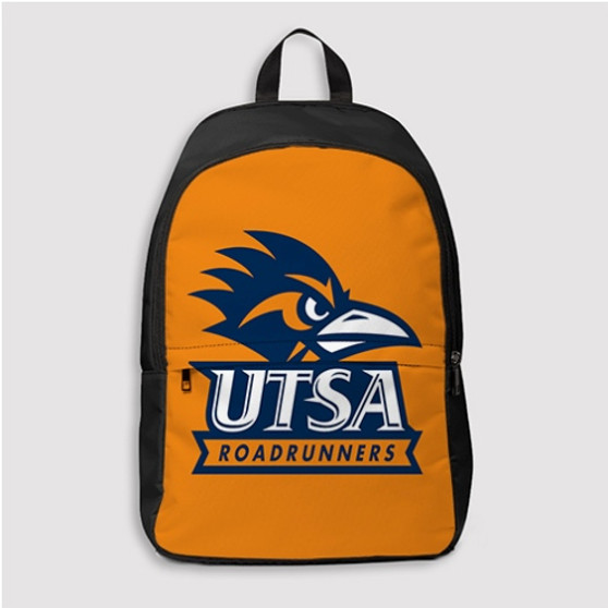 Pastele UTSA Roadrunners Custom Backpack Personalized School Bag Travel Bag Work Bag Laptop Lunch Office Book Waterproof Unisex Fabric Backpack