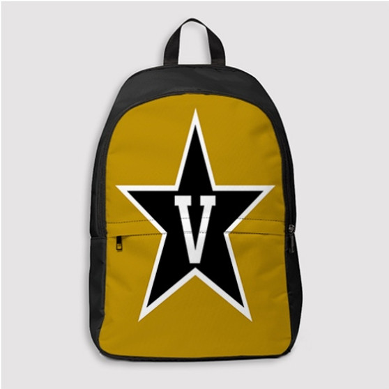 Pastele Vanderbilt Commodores Custom Backpack Personalized School Bag Travel Bag Work Bag Laptop Lunch Office Book Waterproof Unisex Fabric Backpack