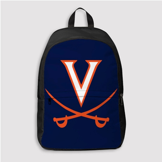 Pastele Virginia Cavaliers Art Custom Backpack Personalized School Bag Travel Bag Work Bag Laptop Lunch Office Book Waterproof Unisex Fabric Backpack