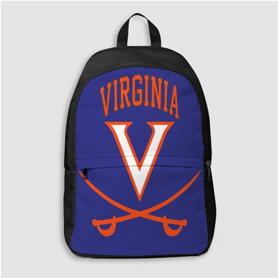 Pastele Virginia Cavaliers Custom Backpack Personalized School Bag Travel Bag Work Bag Laptop Lunch Office Book Waterproof Unisex Fabric Backpack