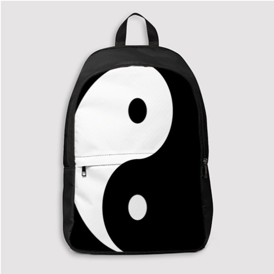 Pastele Yin and yang Custom Backpack Personalized School Bag Travel Bag Work Bag Laptop Lunch Office Book Waterproof Unisex Fabric Backpack