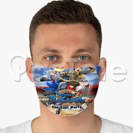 Sengoku Basara Samurai Kings The Last Party Custom Fabric Face Mask Polyester Two Layers Cloth