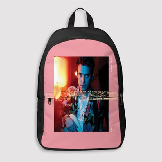 Pastele John Mayer Love On The Weekend Custom Backpack Personalized School Bag Travel Bag Work Bag Laptop Lunch Office Book Waterproof Unisex Fabric Backpack