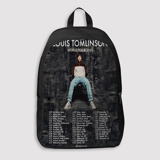 Pastele Louis Tomlinson World Tour 2020 Custom Backpack Personalized School Bag Travel Bag Work Bag Laptop Lunch Office Book Waterproof Unisex Fabric Backpack