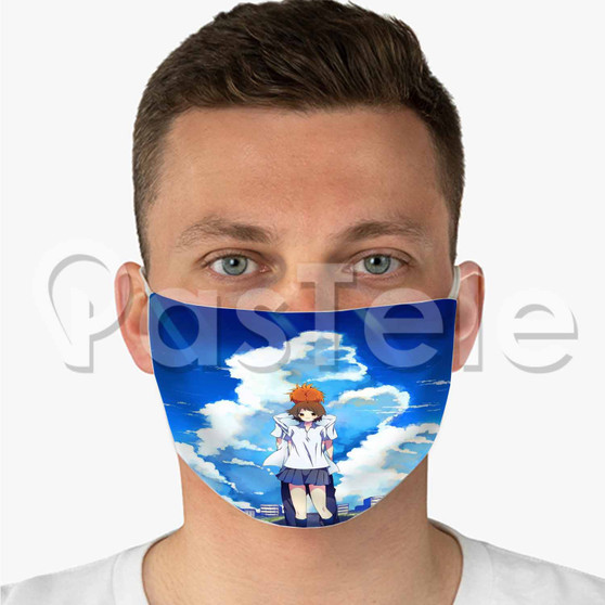 The Girl Who Leapt Through Time Custom Fabric Face Mask Polyester Two Layers Cloth