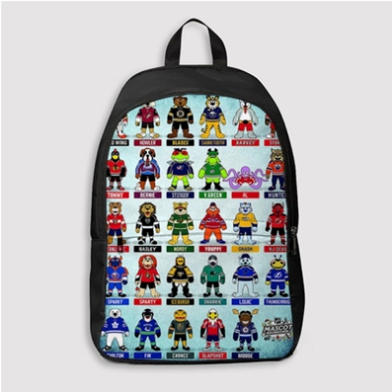 Pastele NHL Mascots Custom Backpack Personalized School Bag Travel Bag Work Bag Laptop Lunch Office Book Waterproof Unisex Fabric Backpack