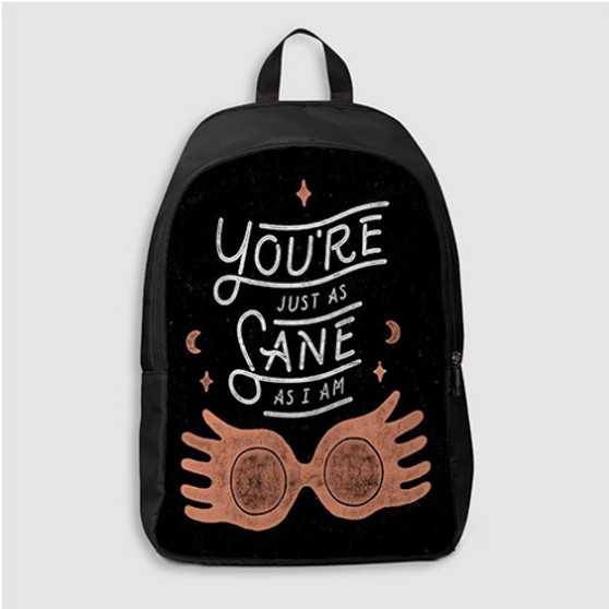 Pastele You re Just as Sane as I am Harry Potter Custom Backpack Personalized School Bag Travel Bag Work Bag Laptop Lunch Office Book Waterproof Unisex Fabric Backpack