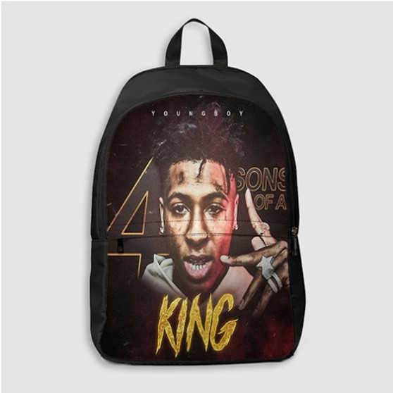 Pastele Youngboy Never Broke Again 4 Sons of a King Custom Backpack Personalized School Bag Travel Bag Work Bag Laptop Lunch Office Book Waterproof Unisex Fabric Backpack