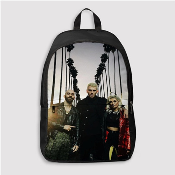 Pastele Home Machine Gun Kelly Feat X Ambassadors Bebe Rexha Custom Backpack Personalized School Bag Travel Bag Work Bag Laptop Lunch Office Book Waterproof Unisex Fabric Backpack