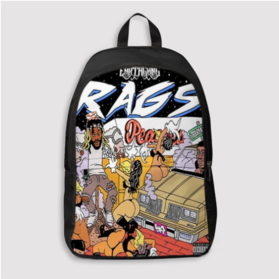 Pastele House Earth Gang Feat Mick Jenkins Custom Backpack Personalized School Bag Travel Bag Work Bag Laptop Lunch Office Book Waterproof Unisex Fabric Backpack